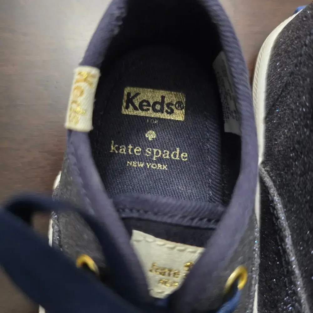 Keds x Kate Spade Champion Glitter Sneaker Navy Size 4